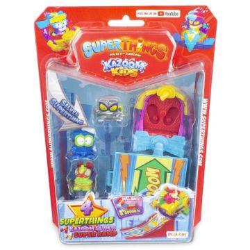 SuperThings: Kazoom Kids 4 figura csúszkával - Fearsome Fighters