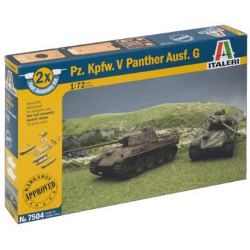 Italeri: Pz.Kpfw.V Panther Ausf. G harckocsi makett, 2 db-os - 1:72