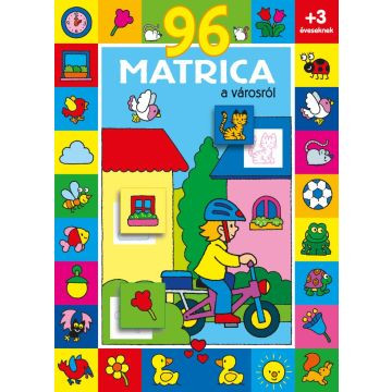 96 matrica a városról matricázó füzet