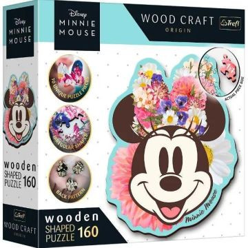 Trefl Puzzle Wood Craft: Disney, Minnie egér - 160 darabos puzzle fából