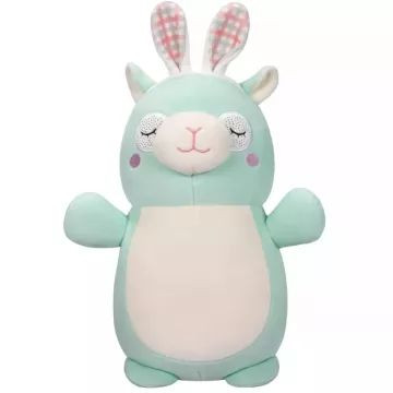 Squishmallows: HugMee Miley, a menta színű láma plüss nyuszifülekkel - 25 cm