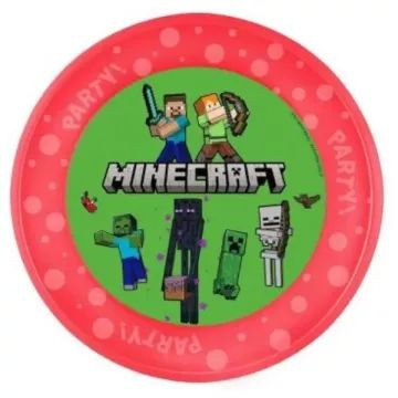 Minecraft: Műanyag tányér - 21 cm