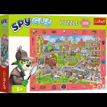 Trefl: Spy Guy Kisvárosi nyomozós képkereső puzzle - 100 darabos