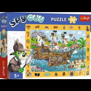 Trefl: Spy Guy Kalózhajó nyomozós képkereső puzzle - 100 darabos