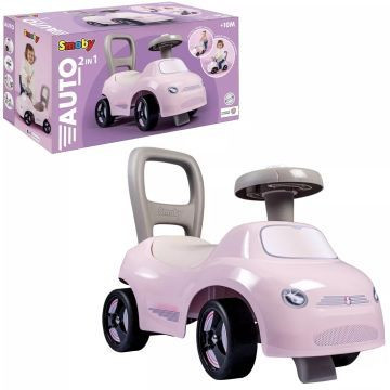 Smoby: Auto Ride-on átalakítható járássegítő bébitaxi - rózsaszín