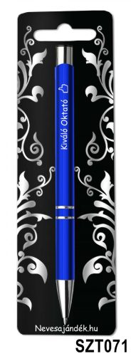 Gravírozott szines golyóstoll 13,6 cm - Kíváló Oktató