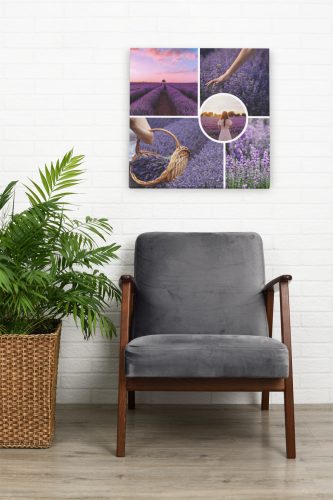 Öt kedvenc fotókollázs vászonkép 50x50 cm