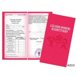 Legjobb óvónéni bizonyítvány