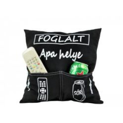 Díszpárna zsebes Apa helye 32cm